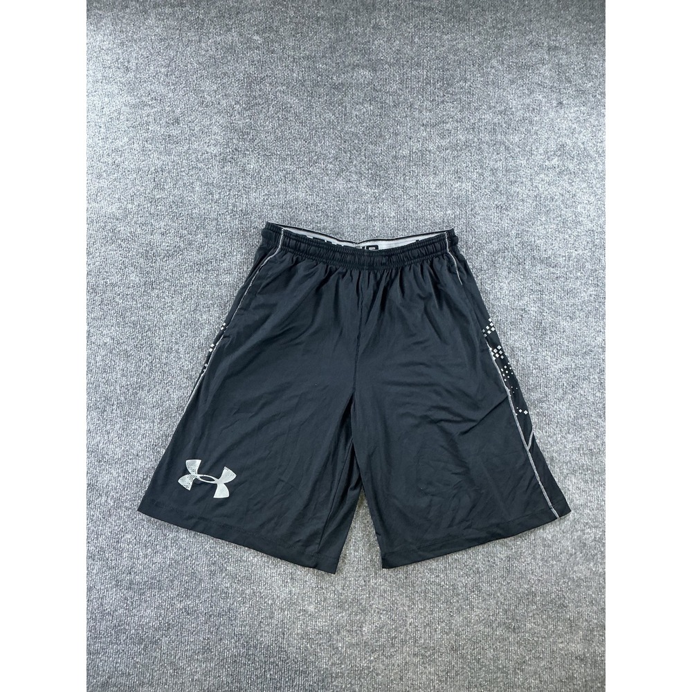 Under Armour Mens Black Loose Fit Athletic Basketball Shorts Large LG